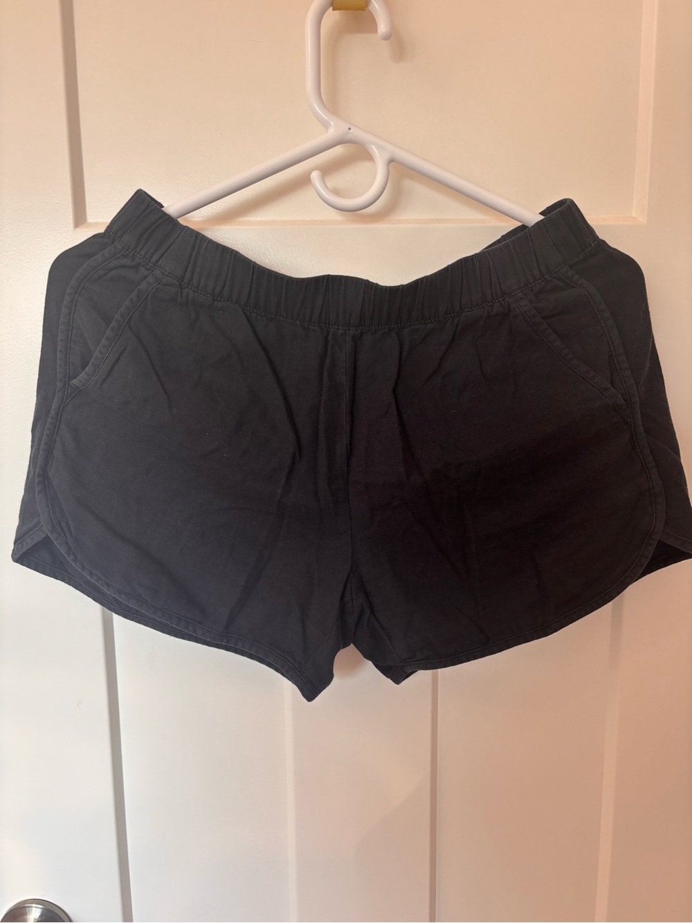 Madewell Black Elastic-Waist Athletic Shorts size XS